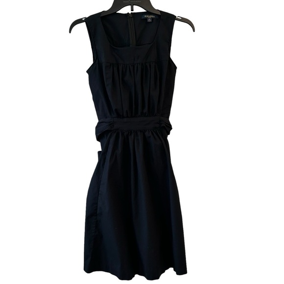 Brooks Brothers Black cinched waist dress 4 petite 🖤 old money, structured - Picture 5 of 11